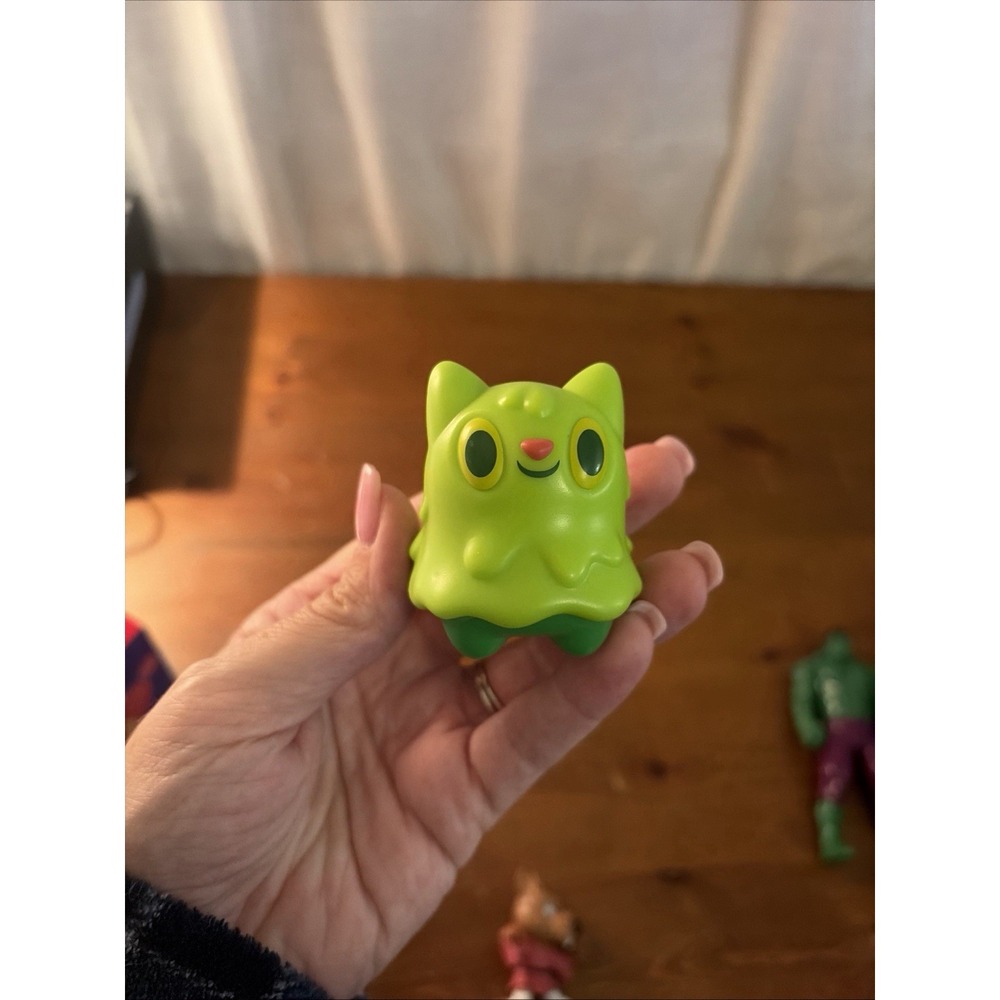 My Strange Pet Slime Cat Figure Neon Lime Green 2025 Wendy's Kids Meal Toy